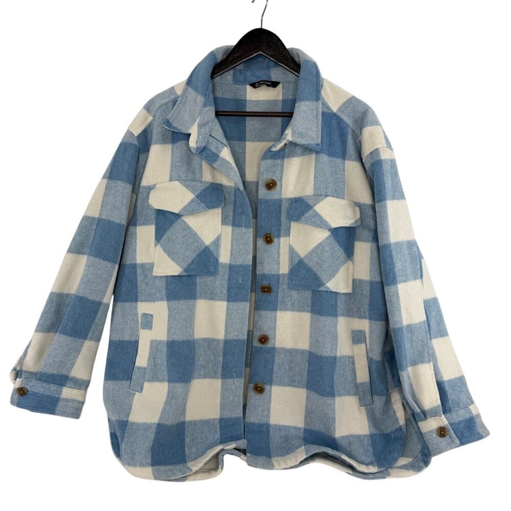 Member’s Mark Blue Plaid Shacket XL